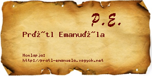 Prátl Emanuéla névjegykártya